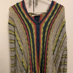 Love Stitch Hooded Sweater Striped